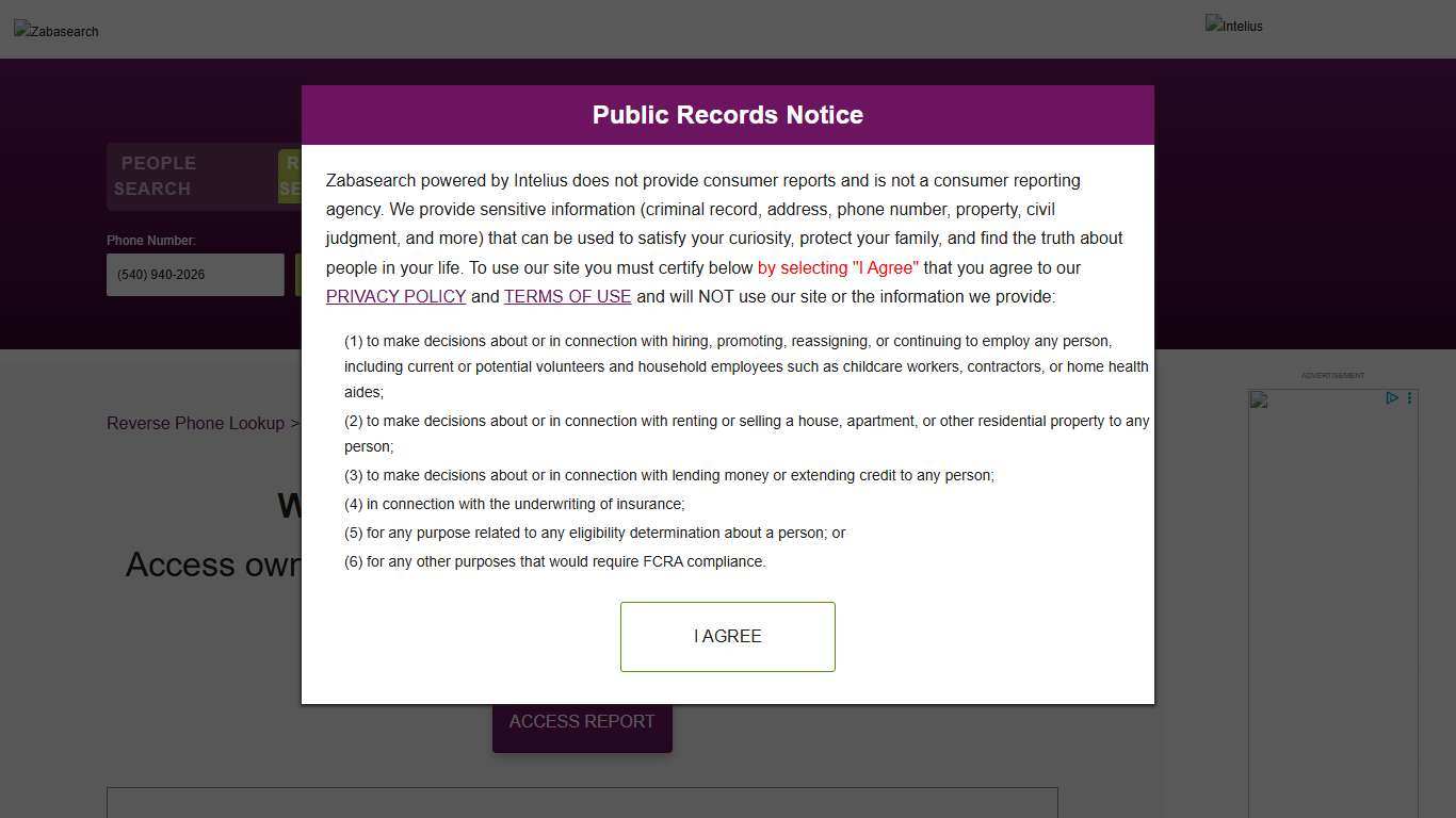 Owner Details for (540) 940-2026 Revealed Zabasearch