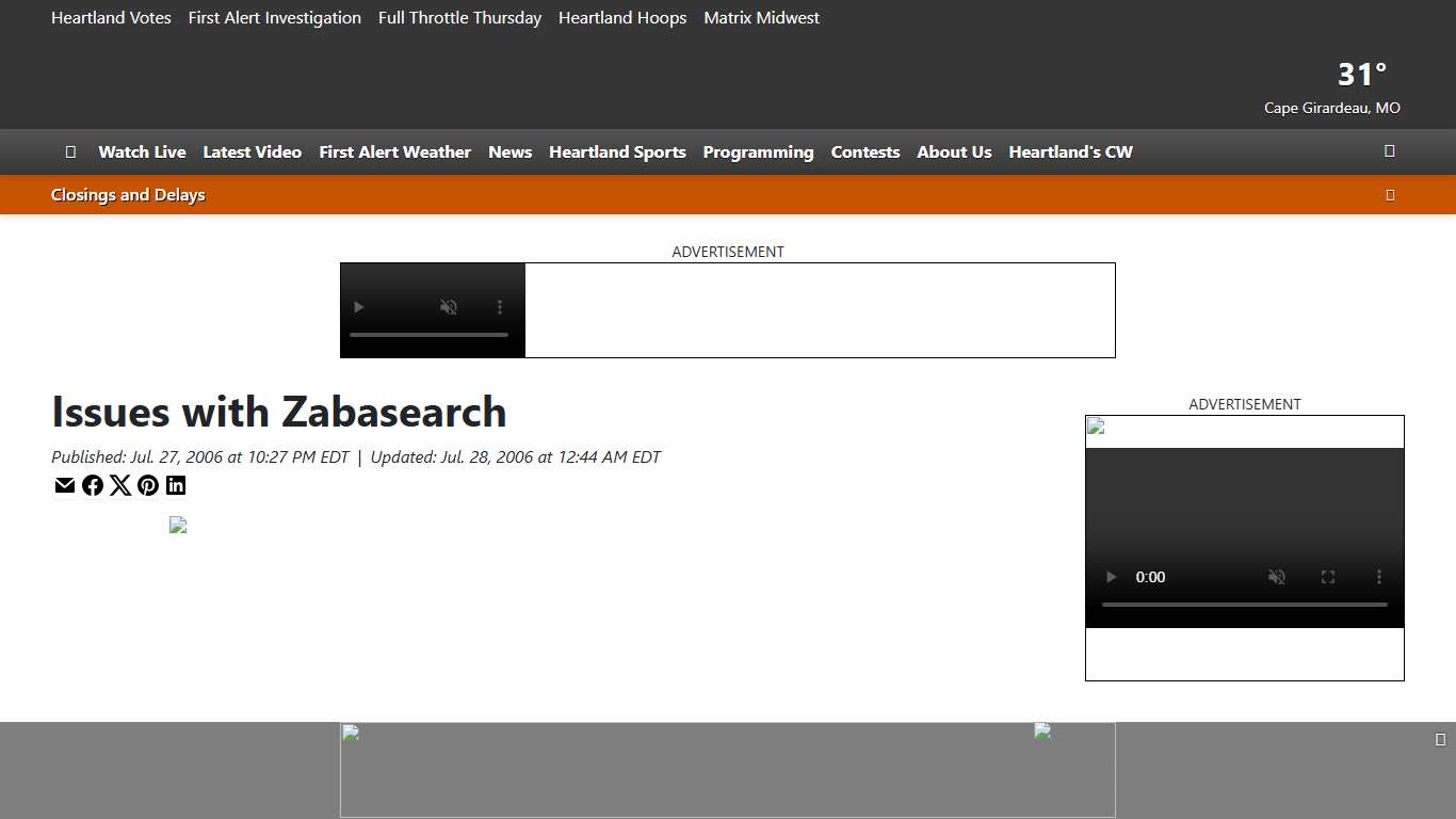 Issues with Zabasearch